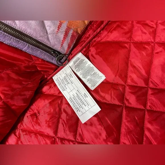 DAMAGE Polo Ralph Lauren Quilted Leather Trim Southwest Aztec Multi Color Jacket - Picture 2 of 12